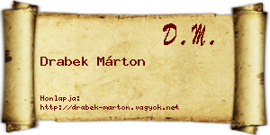Drabek Márton névjegykártya