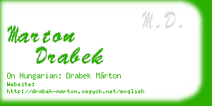 marton drabek business card
