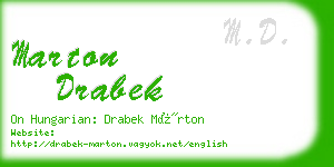 marton drabek business card